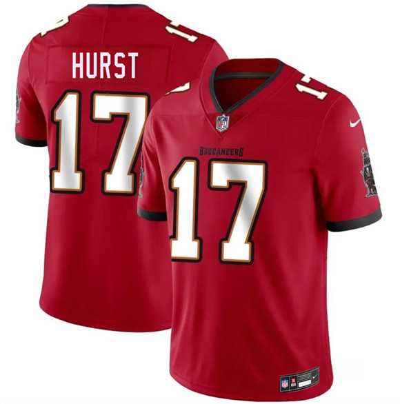Mens Tampa Bay Buccaneers #17 Ted Hurst Red 2026 Draft Vapor Limited Stitched Jersey