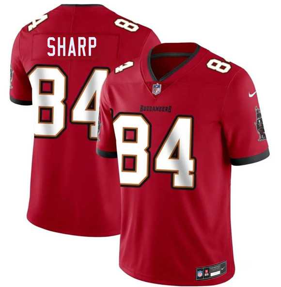 Mens Tampa Bay Buccaneers #84 Bauer Sharp Red 2026 Draft Vapor Limited Stitched Jersey