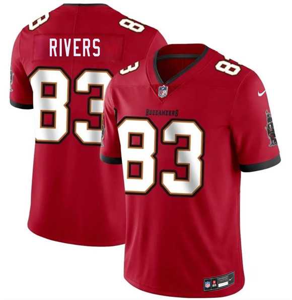 Mens Tampa Bay Buccaneers #83 Eric Rivers Red 2026 Draft Vapor Limited Stitched Jersey