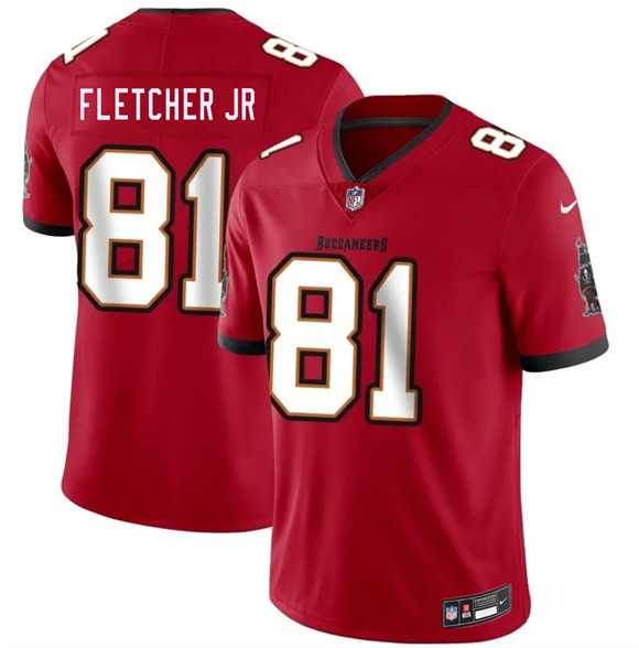 Mens Tampa Bay Buccaneers #81 Kenny Fletcher Jr Red 2026 Draft Vapor Limited Stitched Jersey
