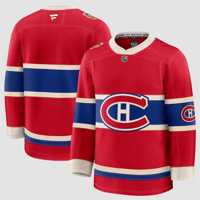 Mens Montreal Canadiens Blank Red 2026 Heritage Classic Premium Stitched Jersey->->NHL Jersey