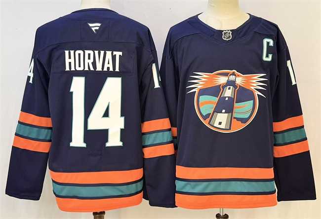 Mens New York Islanders #14 Bo Horvat Navy 2026 With C Patch Stitched Hockey Jersey->->NHL Jersey