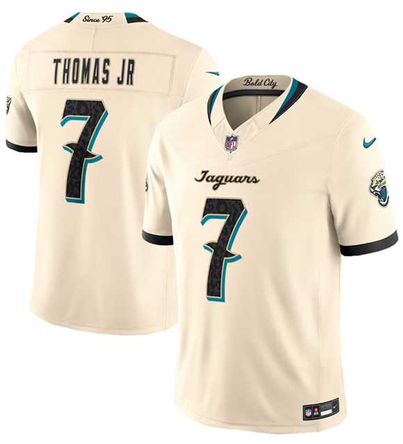 Mens Jacksonville Jaguars #7 Brian Thomas Jr. Cream 2026 F.U.S.E. Rivalries Collection Limited Stitched Jersey Dzhi->jacksonville jaguars->NFL Jersey
