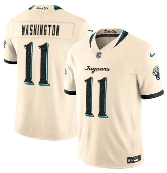 Mens Jacksonville Jaguars #11 Parker Washington Cream 2026 F.U.S.E. Rivalries Collection Limited Stitched Jersey Dzhi->jacksonville jaguars->NFL Jersey