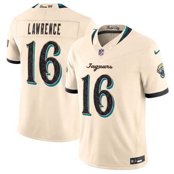 Mens Jacksonville Jaguars #16 Trevor Lawrence Cream 2026 F.U.S.E. Rivalries Collection Limited Stitched Jersey Dzhi->jacksonville jaguars->NFL Jersey