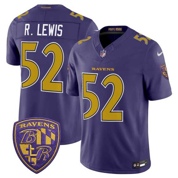 Mens Baltimore Ravens #52 Ray Lewis Purple 2026 F.U.S.E. Alternate Vapor Limited Stitched Jersey Dzhi
