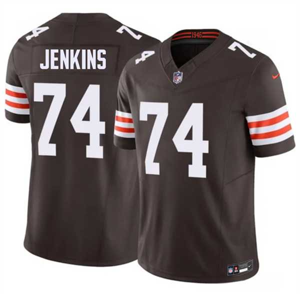 Mens Cleveland Browns #74 Elgton Jenkins Brown 2026 F.U.S.E. Vapor Limited Stitched Jersey Dzhi