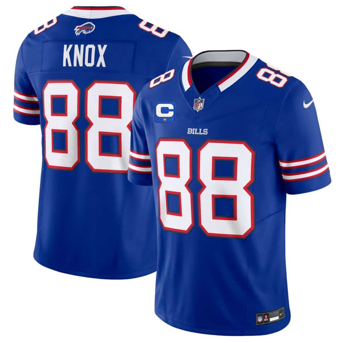 Mens Buffalo Bills #88 Dawson Knox Blue 2026 F.U.S.E. With 1-Star C Patch Vapor Untouchable Limited Stitched Jersey Dzhi