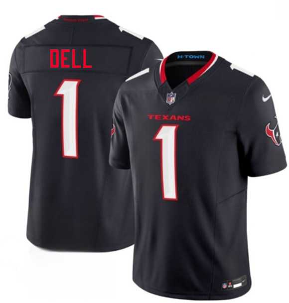 Mens Houston Texans #1 Tank Dell Navy 2nd Alternate 2026 F.U.S.E. Vapor Limited Stitched Jersey Dzhi