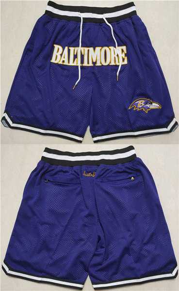 Mens Baltimore Ravens Purple Shorts (Run Small)->baltimore ravens->NFL Jersey