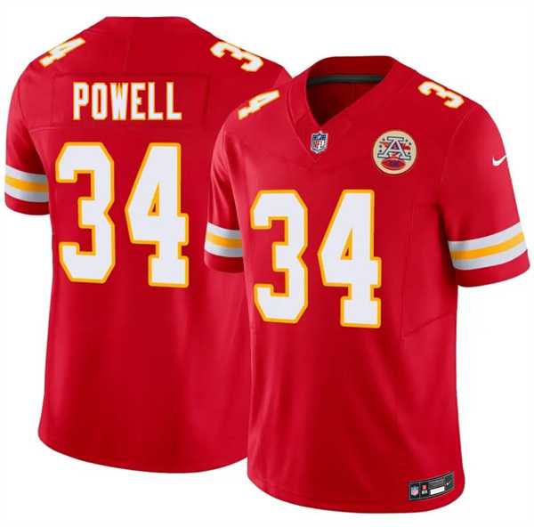 Mens Kansas City Chiefs #34 ShunDerrick Powell Red 2026 F.U.S.E. Vapor Untouchable Limited Stitched Jersey Dzhi