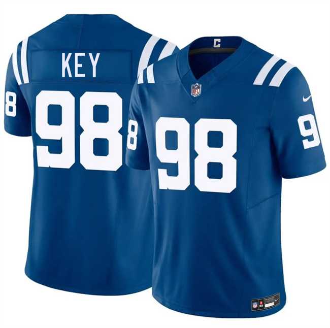 Mens Indianapolis Colts #98 Arden Key Blue 2026 F.U.S.E. Vapor Limited Stitched Jersey Dzhi->indianapolis colts->NFL Jersey