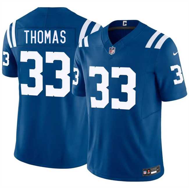 Mens Indianapolis Colts #33 Juanyeh Thomas Blue 2026 F.U.S.E. Vapor Limited Stitched Jersey Dzhi->indianapolis colts->NFL Jersey