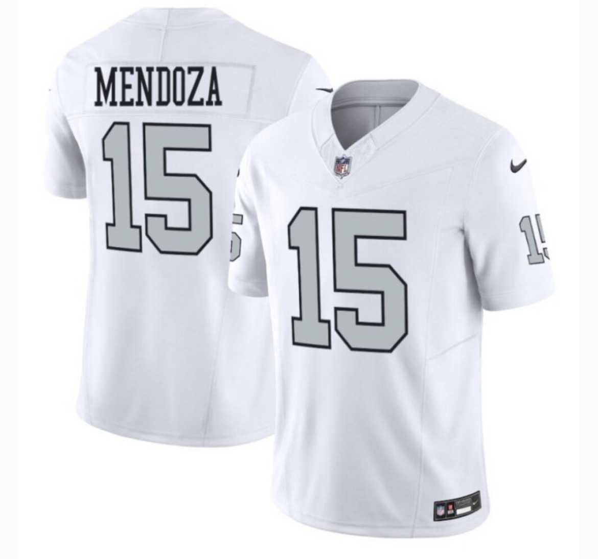 Mens Las Vegas Raiders #15 Fernando Mendoza White 2025 F.U.S.E. Vapor Stitched Jerseys Dzhi->las vegas raiders->NFL Jersey