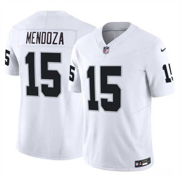 Mens Las Vegas Raiders #15 Fernando Mendoza White 2026 Draft F.U.S.E. Vapor Untouchable Limited Stitched Jersey Dzhi->las vegas raiders->NFL Jersey