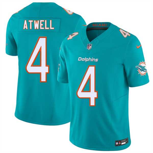Mens Miami Dolphins #4 Tutu Atwell Aqua 2026 F.U.S.E. Vapor Limited Stitched Jersey Dzhi