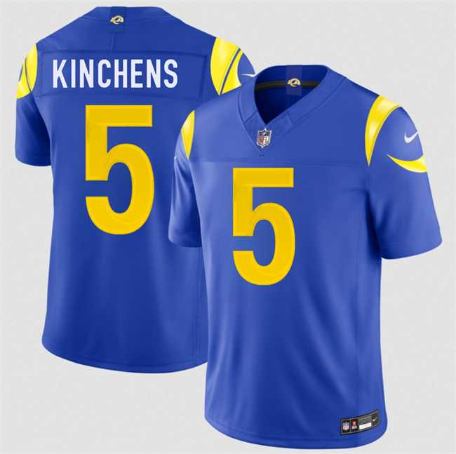 Mens Los Angeles Rams #5 Kamren Kinchens Royal 2026 F.U.S.E. Vapor Limited Stitched Jersey Dzhi->los angeles rams->NFL Jersey