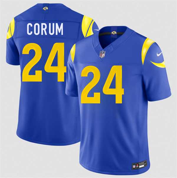 Mens Los Angeles Rams #24 Blake Corum Royal 2026 F.U.S.E. Vapor Limited Stitched Jersey Dzhi->los angeles rams->NFL Jersey