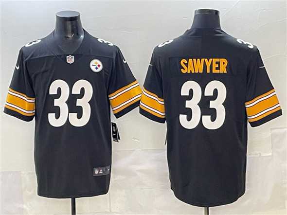 Mens Pittsburgh Steelers #33 Jack Sawyer Black 2025 Vapor Limited Stitched Jersey