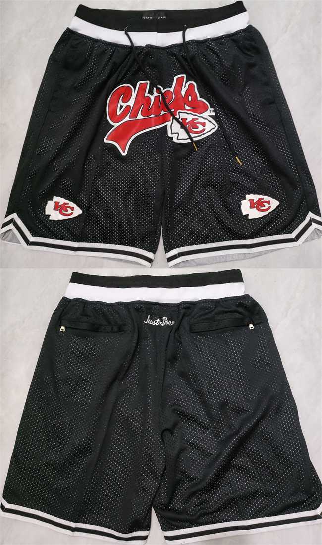 Mens Kansas City Chiefs Black Shorts (Run Small)->kansas city chiefs->NFL Jersey