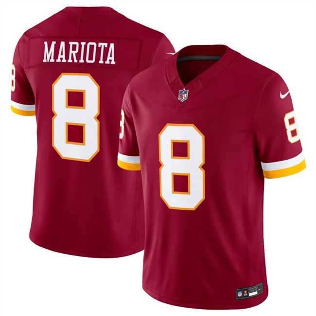 Mens Washington Commanders #8 Marcus Mariota Burgundy 2026 F.U.S.E. Vapor Limited Stitched Jersey Dzhi