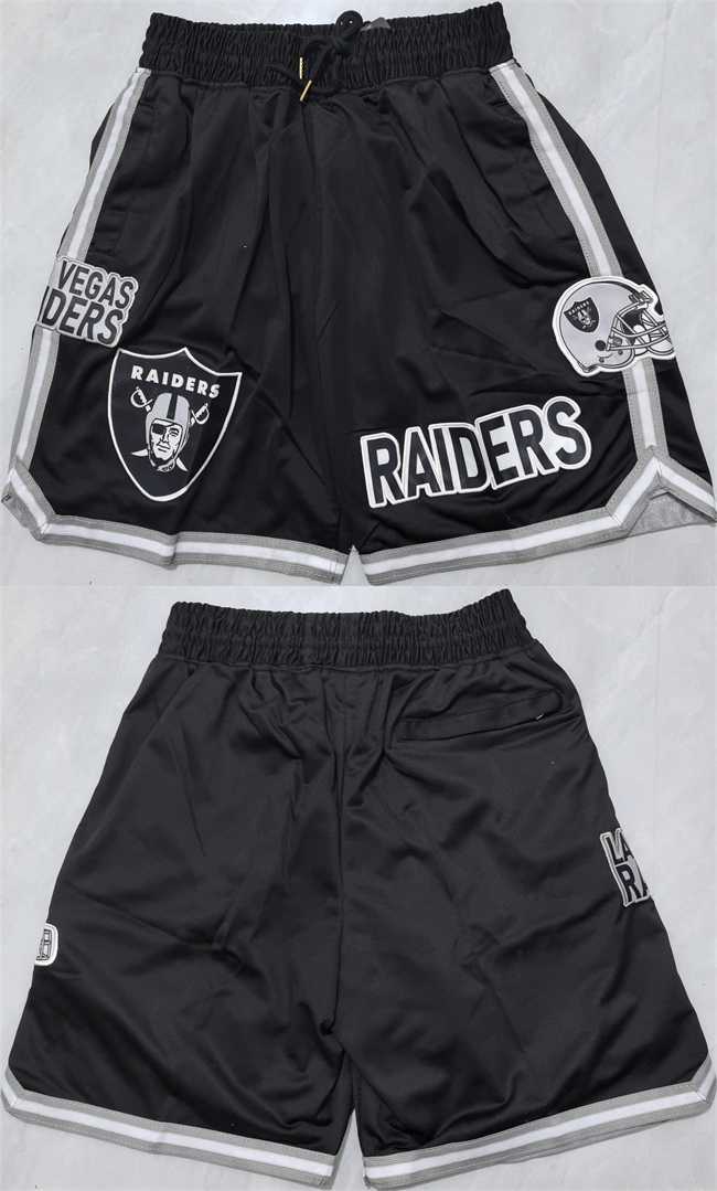 Mens Las Vegas Raiders Black Shorts (Run Small)->las vegas raiders->NFL Jersey