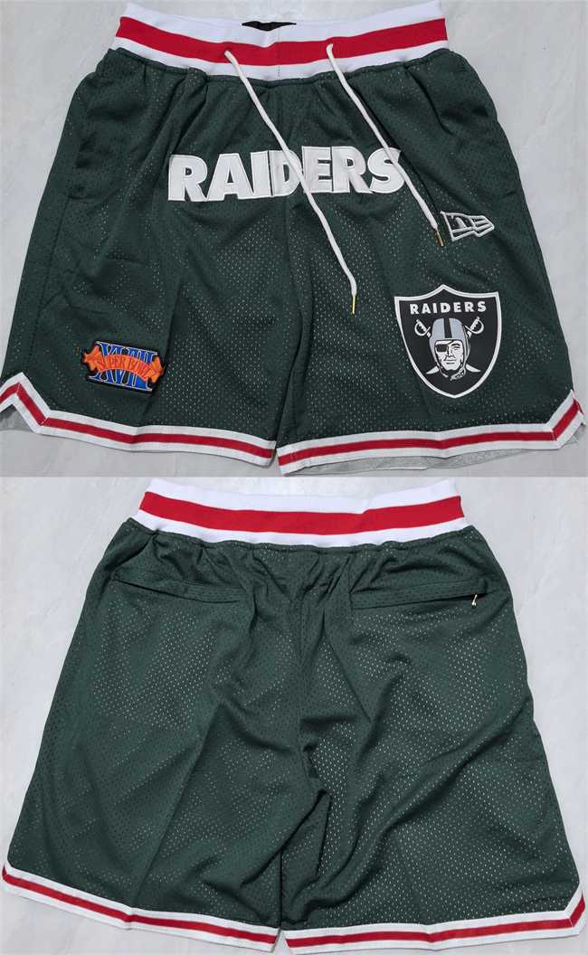 Mens Las Vegas Raiders Black Short (Run Small)->las vegas raiders->NFL Jersey