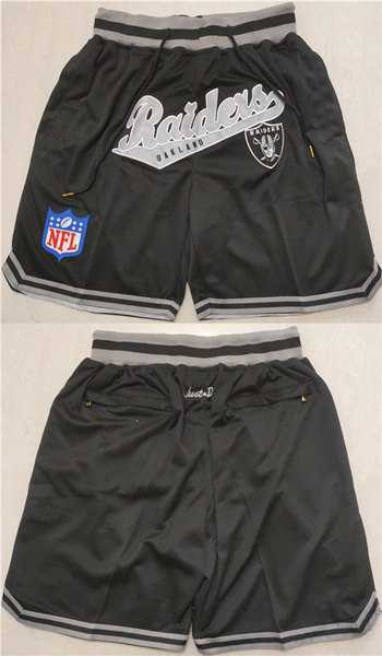 Mens Las Vegas Raiders Black Shorts2 (Run Small)->las vegas raiders->NFL Jersey