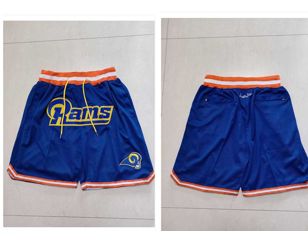 Mens Los Angeles Rams Blue Just Don Swingman Shorts (Run Small)->los angeles rams->NFL Jersey