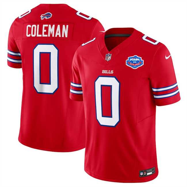 Mens Buffalo Bills #0 Keon Coleman Red 2025 F.U.S.E. With Farewell Patch Vapor Untouchable Limited Stitched Jersey Dzhi