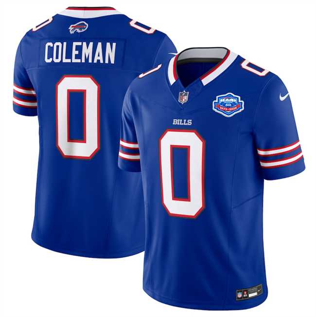 Mens Buffalo Bills #0 Keon Coleman Blue 2025 F.U.S.E. With Farewell Patch Vapor Untouchable Limited Stitched Jersey Dzhi