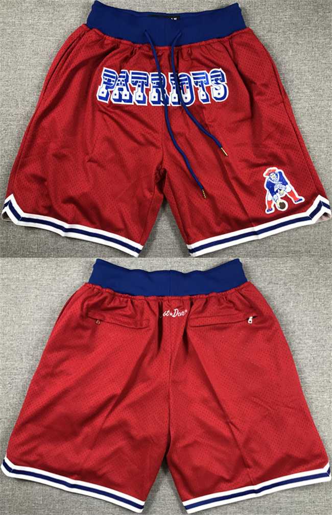Mens New England Patriots Red Shorts (Run Small)->new england patriots->NFL Jersey