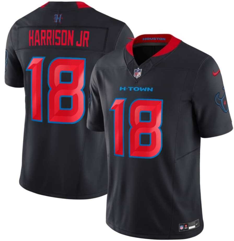 Mens Houston Texans #18 Marvin Harrison Jr Navy 2026 F.U.S.E. Vapor Limited Stitched Jersey Dzhi