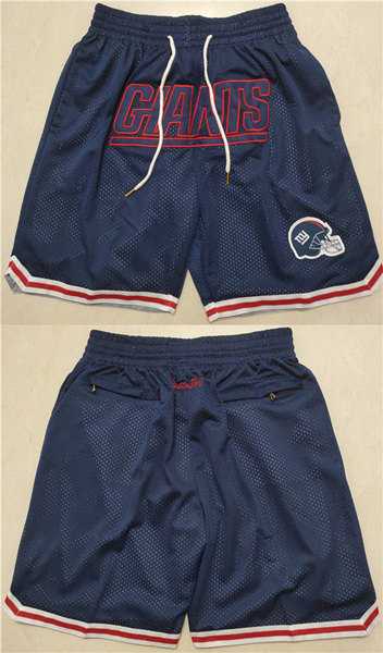 Mens New York Giants Navy Shorts (Run Small)->new york giants->NFL Jersey