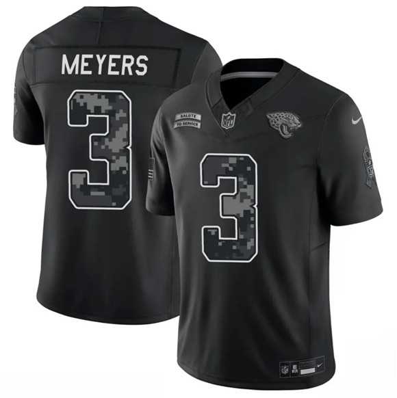 Mens Jacksonville Jaguars #3 Jakobi Meyers Black F.U.S.E. 2026 Salute to Service Limited Stitched Jersey Dzhi