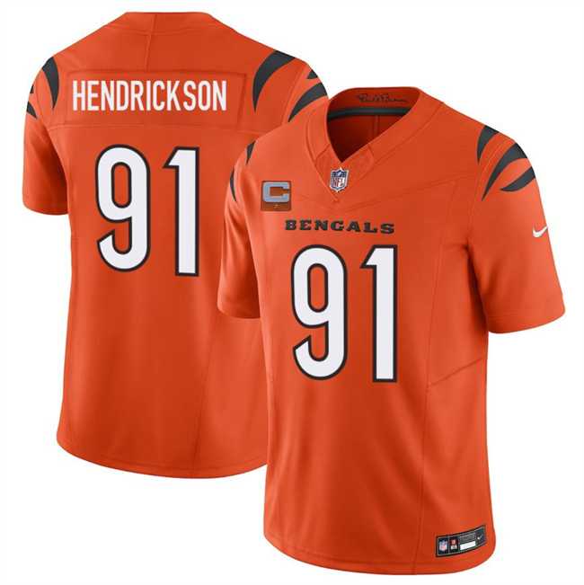 Mens Cincinnati Bengals #91 Trey Hendrickson Orange 2025 F.U.S.E. With 1-Star C Patch Vapor Untouchable Limited Stitched Jersey Dzhi