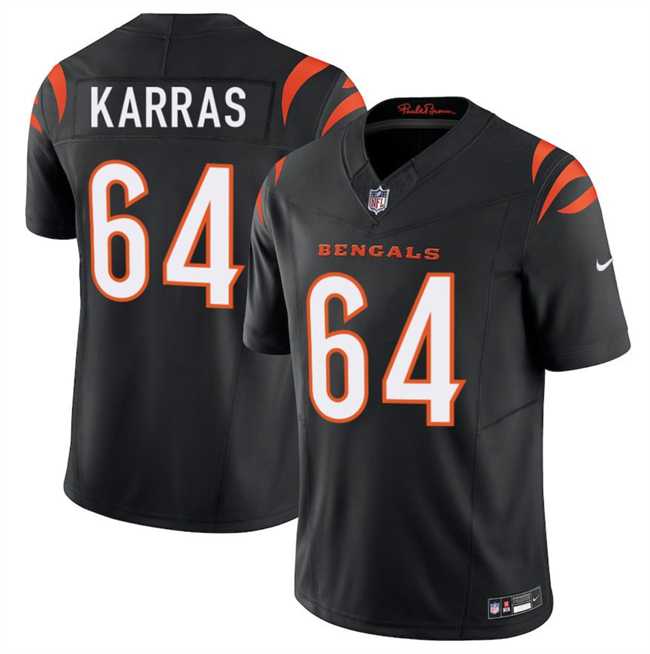 Mens Cincinnati Bengals #64 Ted Karras Black 2025 F.U.S.E. Vapor Untouchable Limited Stitched Jersey Dzhi
