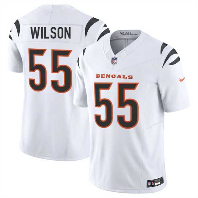 Mens Cincinnati Bengals #55 Logan Wilson White 2025 F.U.S.E. Vapor Untouchable Limited Stitched Jersey Dzhi