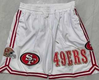 Mens San Francisco 49ers White Just Don Shorts (Run Small)->san francisco 49ers->NFL Jersey