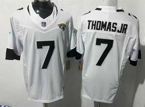Mens Jacksonville Jaguars #7 Brian Thomas Jr White 2025 F.U.S.E. Vapor Limited Football Stitched Jersey