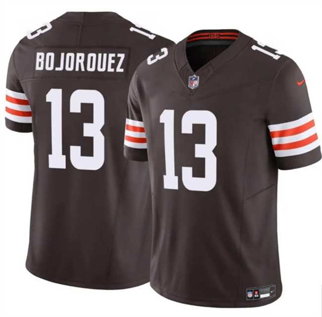 Mens Cleveland Browns #13 Corey Bojorquez Brown F.U.S.E. Vapor Limited Stitched Jersey Dzhi