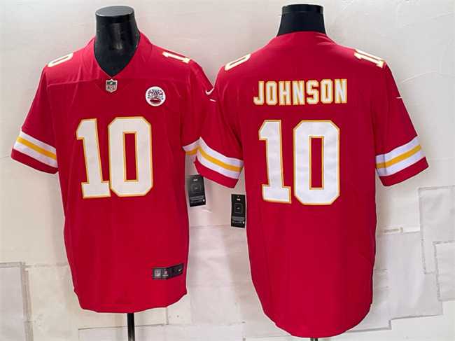 Mens Kansas City Chiefs #10 Emmett Johnson Red 2026 Vapor Untouchable Limited Stitched Jersey