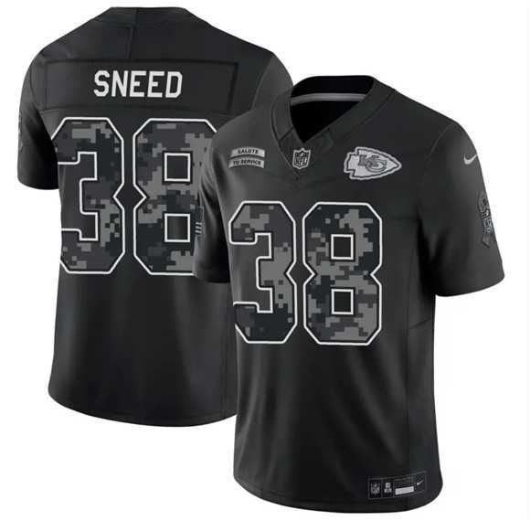 Mens Kansas City Chiefs #38 LJarius Sneed Black 2026 F.U.S.E. Salute to Service Limited Stitched Jersey Dzhi