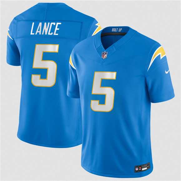 Mens Los Angeles Chargers #5 Trey Lance Blue 2026 F.U.S.E. Vapor Limited Stitched Jersey Dzhi