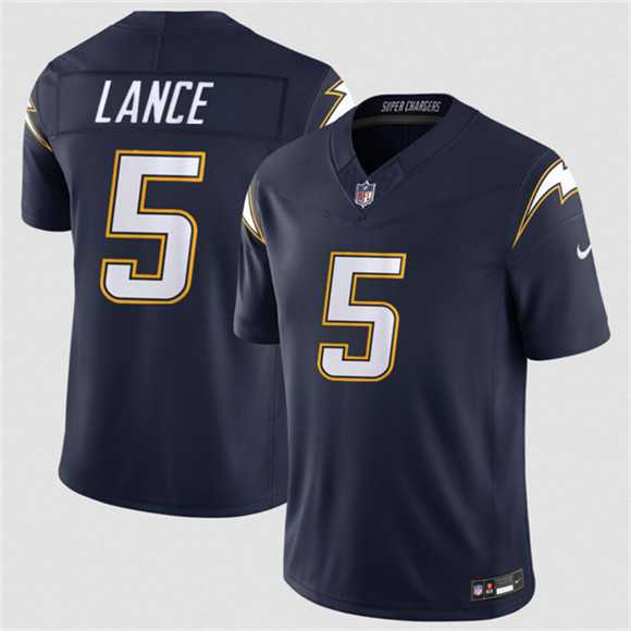 Mens Los Angeles Chargers #5 Trey Lance Navy 2026 F.U.S.E. Alternate Vapor Limited Stitched Jersey Dzhi