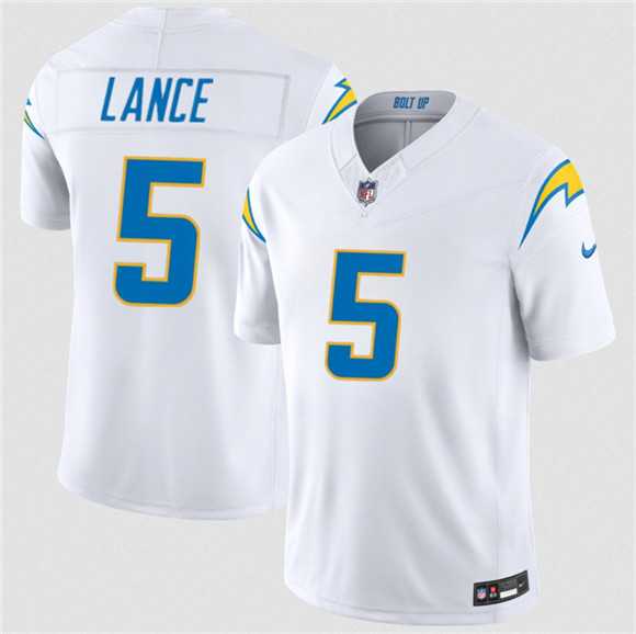 Mens Los Angeles Chargers #5 Trey Lance White 2026 F.U.S.E. Vapor Limited Stitched Jersey Dzhi