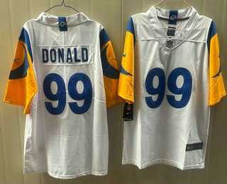 Mens Los Angeles Rams #99 Aaron Donald Limited White Vapor Jersey