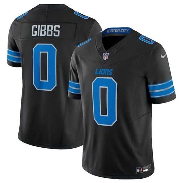 Womens Detroit Lions #0 Jahymr Gibbs Black 2025 F.U.S.E. Vapor Limited Stitched Jersey Dzhi