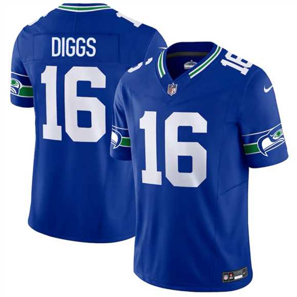 Mens Seattle Seahawks #16 Trevon Diggs Royal 2025 F.U.S.E Throwback Vapor Limited Stitched Jersey Dzhi