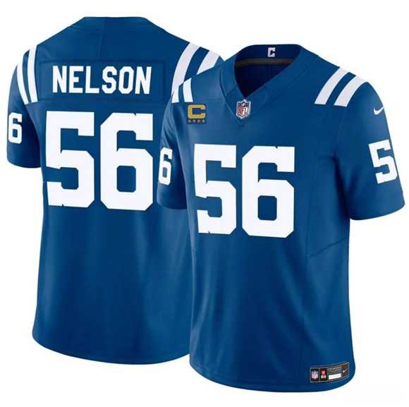 Mens Indianapolis Colts #56 Quenton Nelson Blue 2025 F.U.S.E. With 4-Star C Patch Vapor Limited Stitched Jersey Dzhi